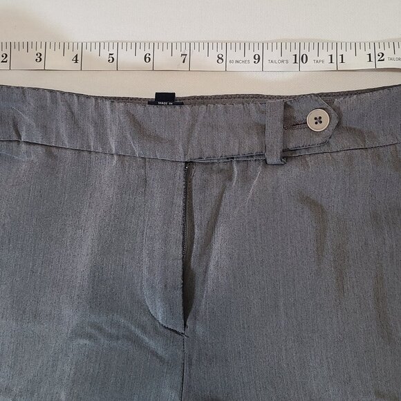 Jones New York Signature Gray Career Pants Size 6P Petite Lined Straight Leg - Picture 4 of 9